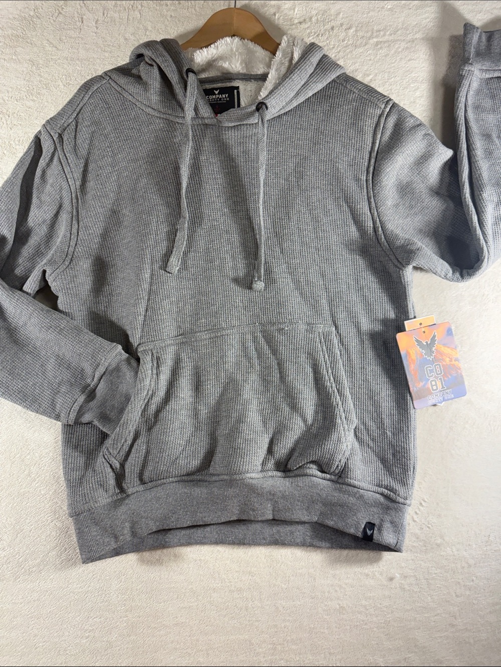 Comfort-Fit Grey Hooded Thermal Sweatshirt by Vineyard Vines